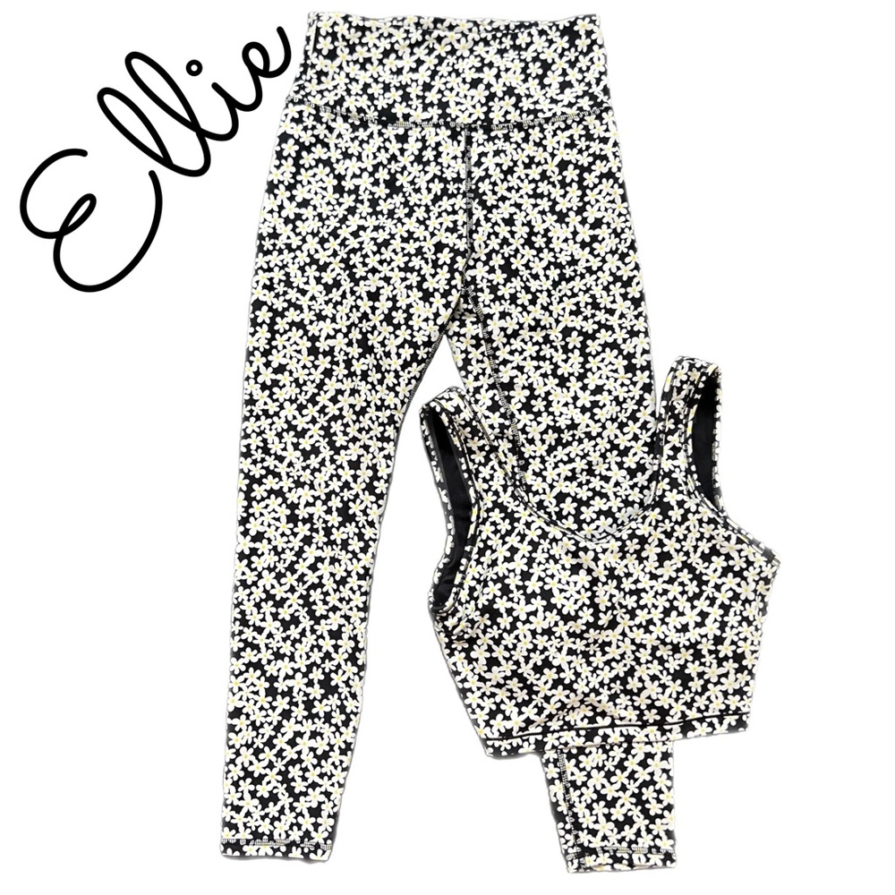 Ellie Women's Black and White Patterned Leggings and Top Set